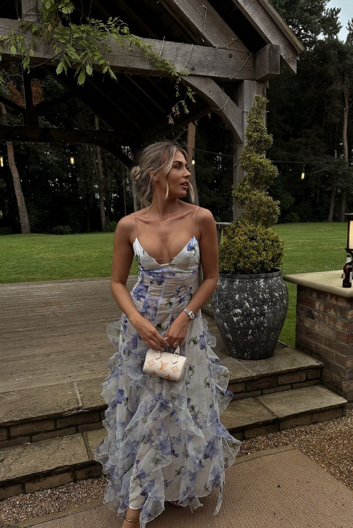 Women's Floral Lace Wedding Maxi Dress