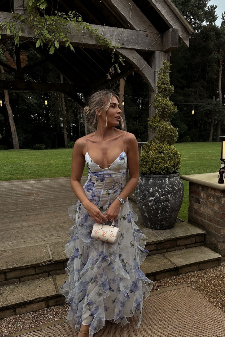 Women's Floral Lace Wedding Maxi Dress