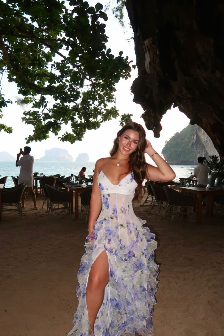 Women's Floral Lace Wedding Maxi Dress