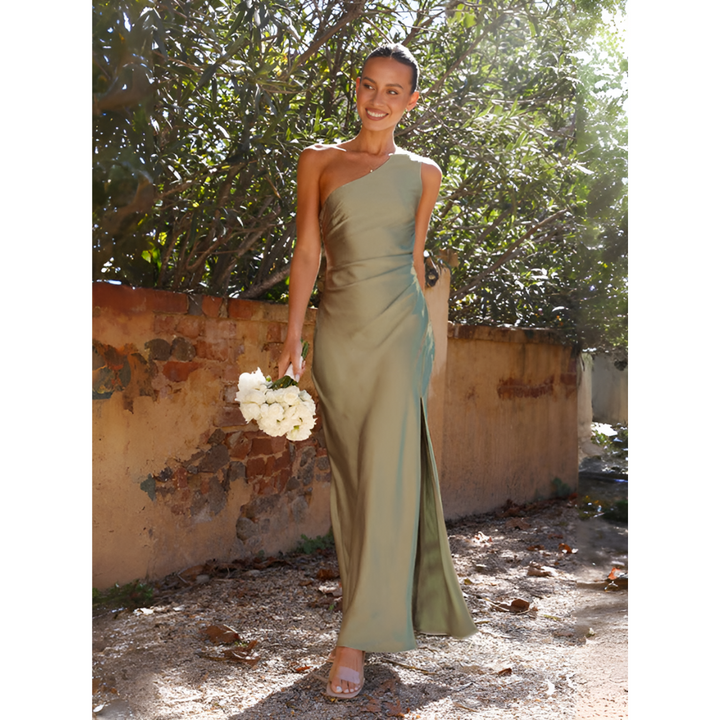 Women’s One Shoulder Wedding Guest Dress | Maxi
