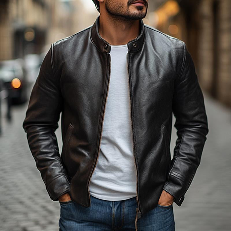 Elegant jacket with collar for men 0