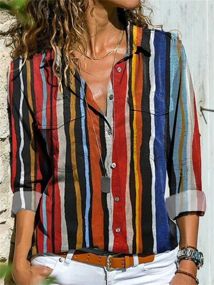 Women's Floral Button-Down Blouse