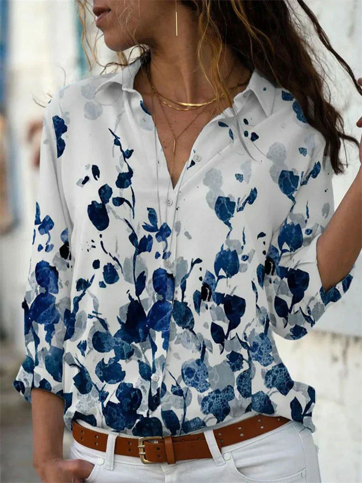 Women's Floral Button-Down Blouse