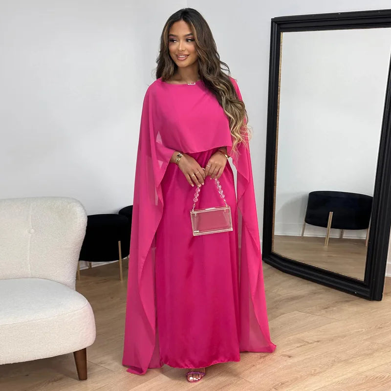 Women’s Maxi Dress with Cape Sleeves | Formal