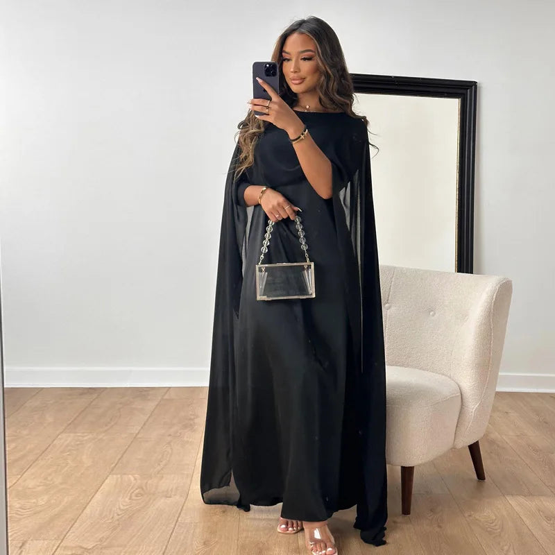 Women’s Maxi Dress with Cape Sleeves | Formal