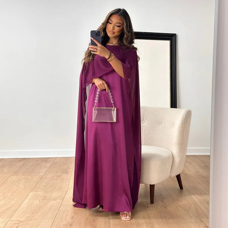 Women’s Maxi Dress with Cape Sleeves | Formal