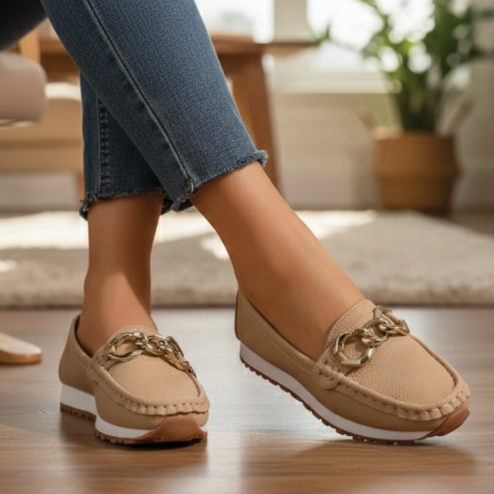 Flat Buckle Loafers for Women