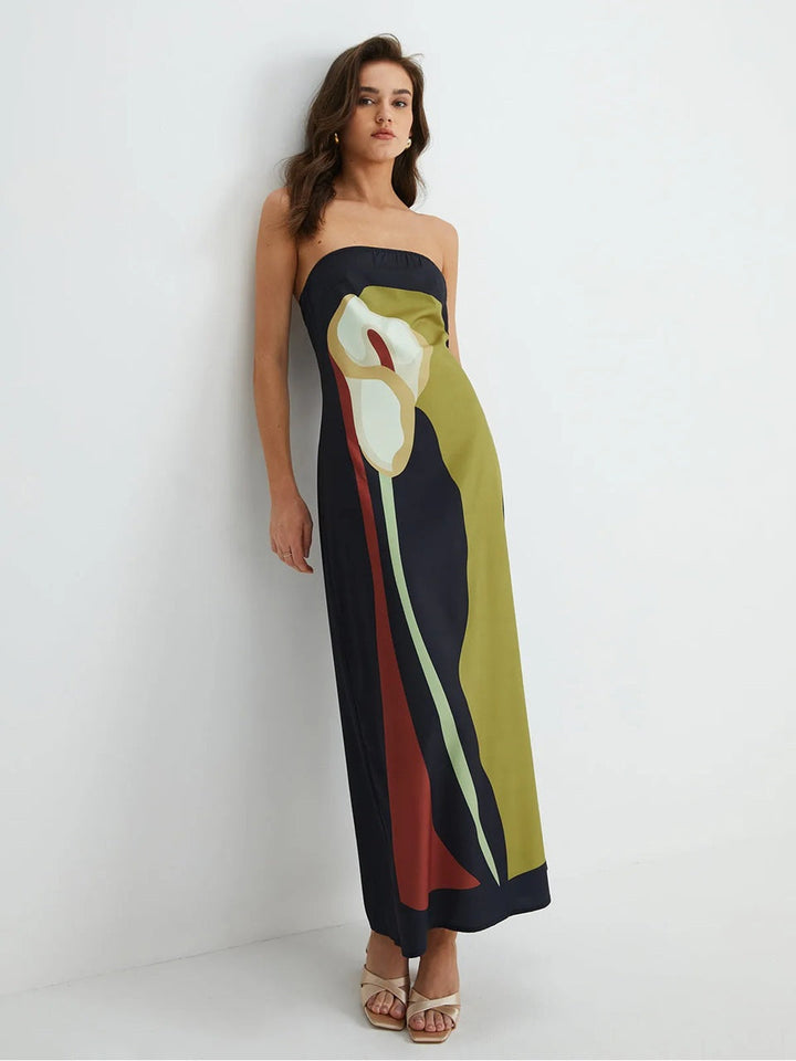Women's Strapless Maxi Dress | Elegant Summer Style 1
