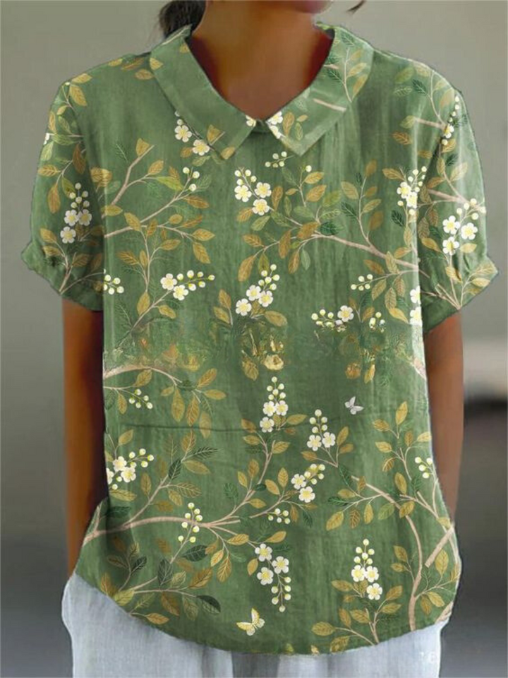 Women's vintage flower pattern blouse | Casual 6
