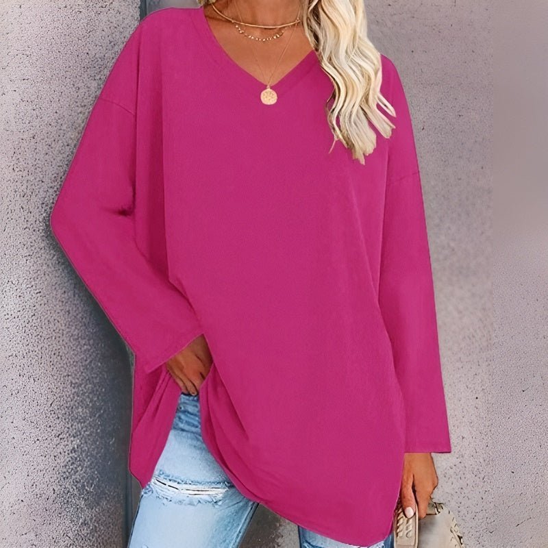 Gisela | Fashionable Langarm-V neckline sweater 2