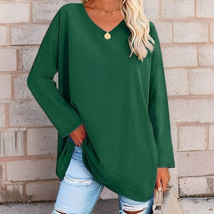 Gisela | Fashionable Langarm-V neckline sweater 3