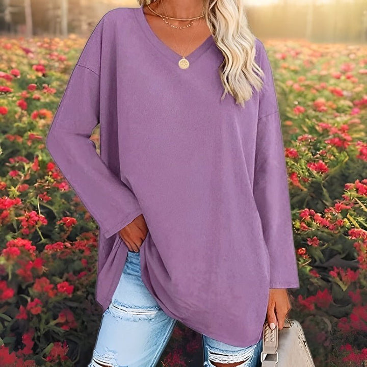 Gisela | Fashionable Langarm-V neckline sweater 4