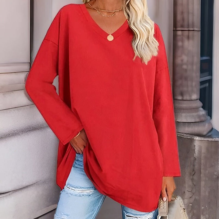 Gisela | Fashionable Langarm-V neckline sweater 6