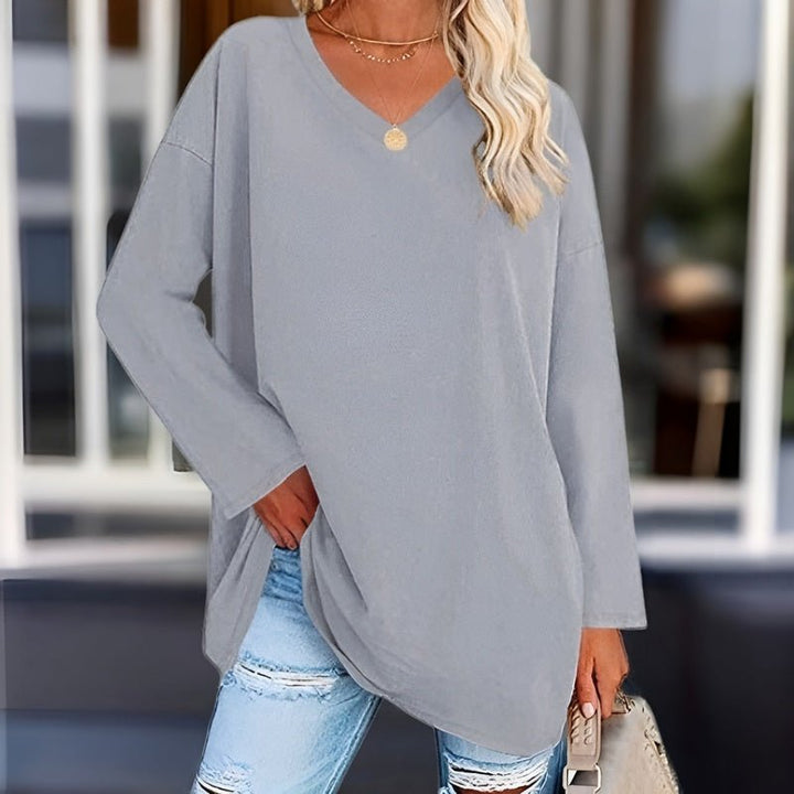 Gisela | Fashionable Langarm-V neckline sweater 7