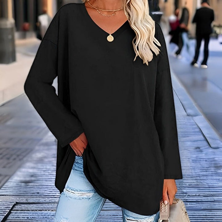 Gisela | Fashionable Langarm-V neckline sweater 8