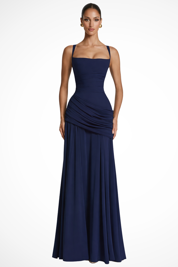 Daisy | Wedding Guest Maxi Dress Square Neck A Line