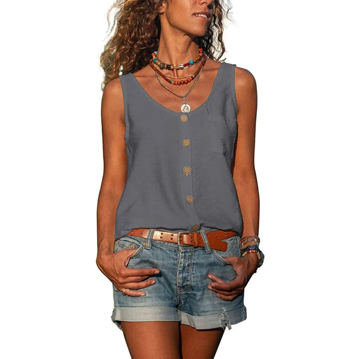 Women's Casual Sleeveless Top with Relaxed Fit