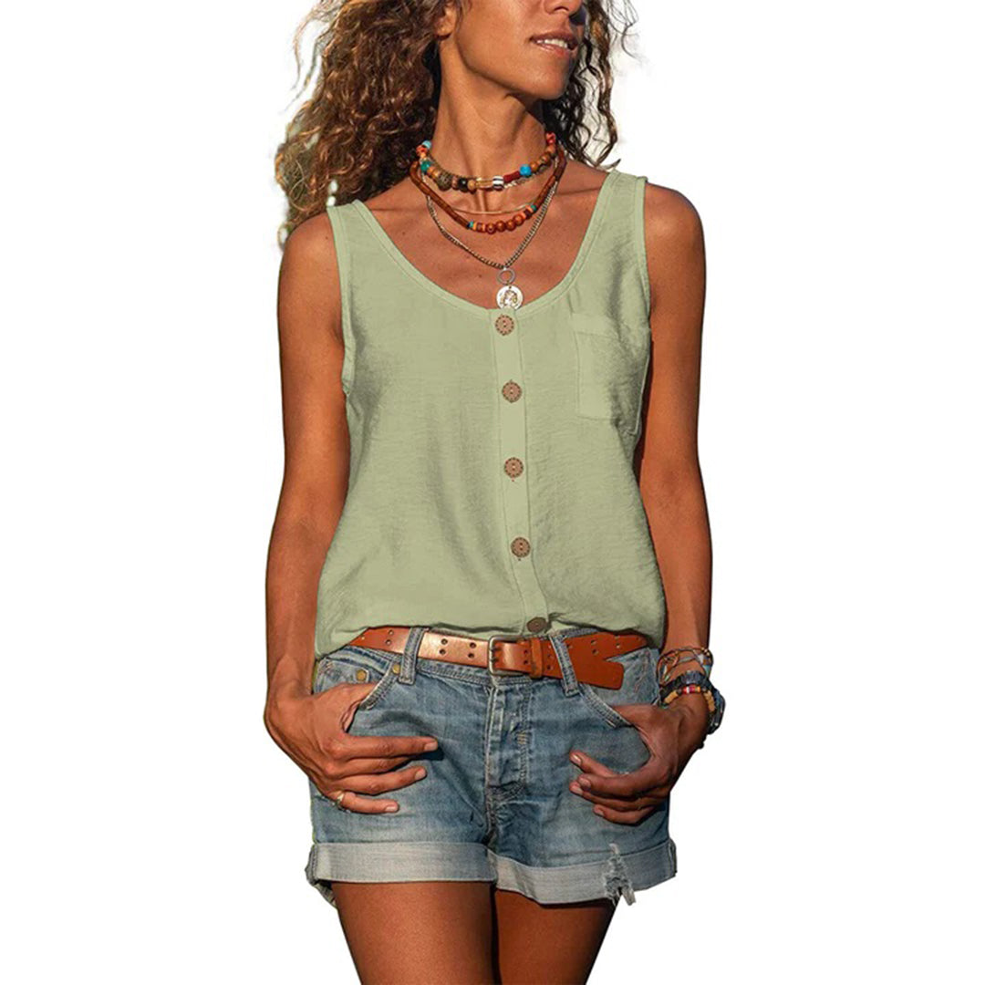 Women's Casual Sleeveless Top with Relaxed Fit