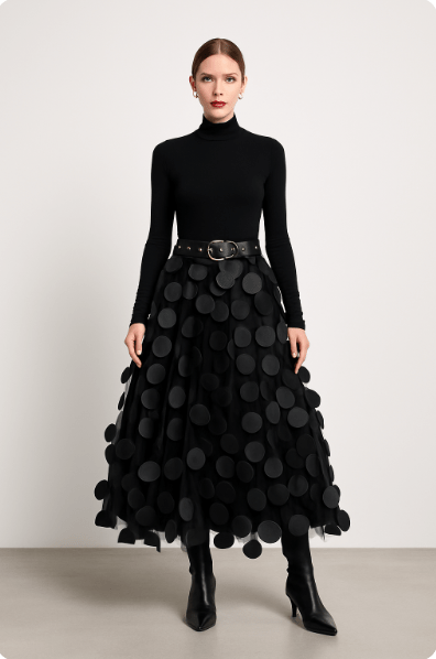 Women’s A-Line Midiskirt | Flowing Elegant