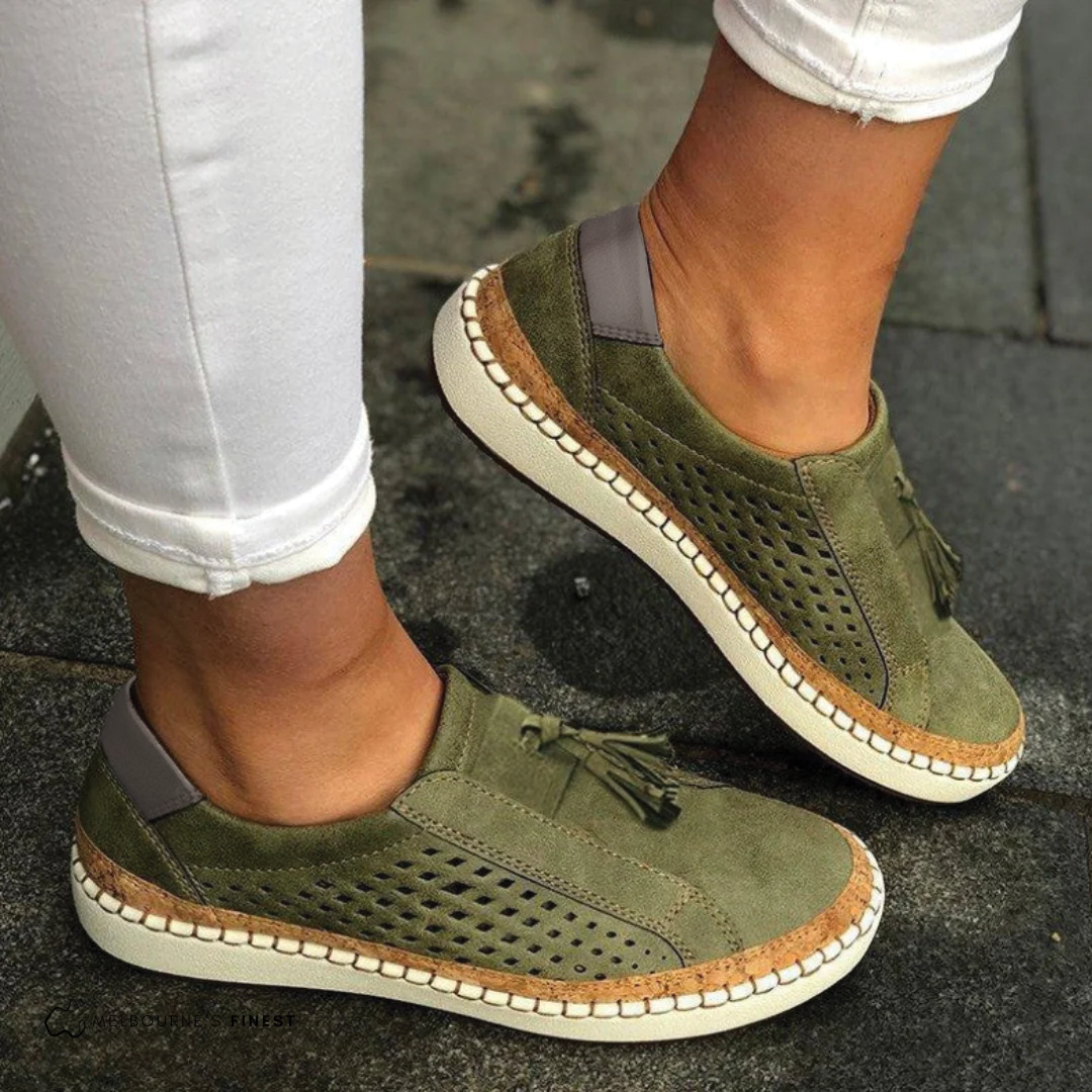 Perforated Slip On Shoes for Women