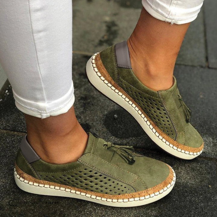 Perforated Slip On Shoes for Women