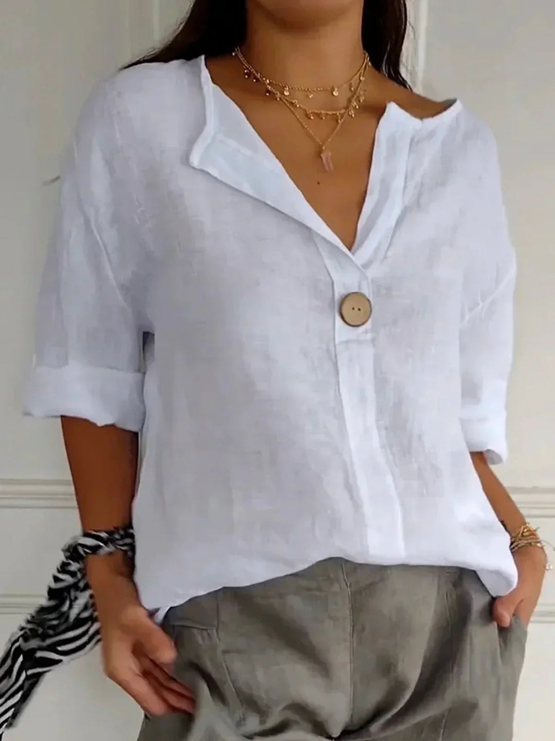 Jessa™ - Casual V-Neck Blouse 3