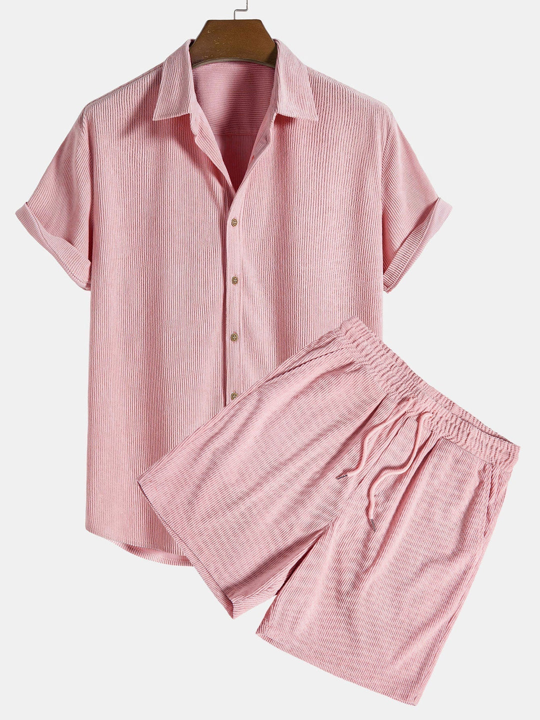 Men’s Summer Shirt and Shorts Set | Button-Up Casual