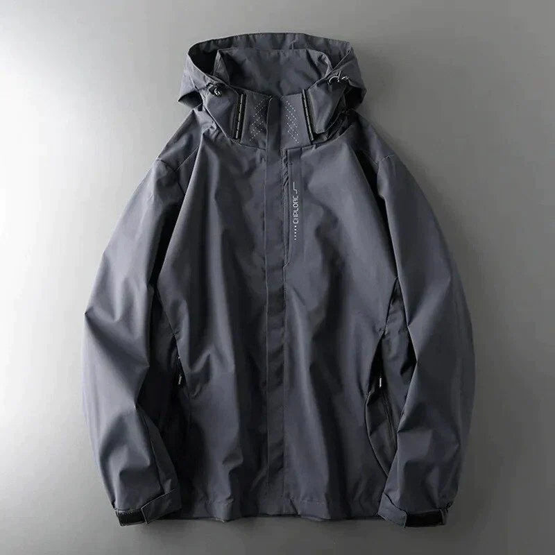 Hooded Winter Wind Jacket with Clean Design for Men