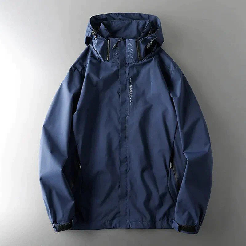 Hooded Winter Wind Jacket with Clean Design for Men