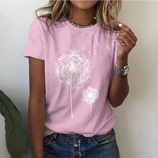 Ladies Summer T Shirt with a round neckline | Brief sleeve 2