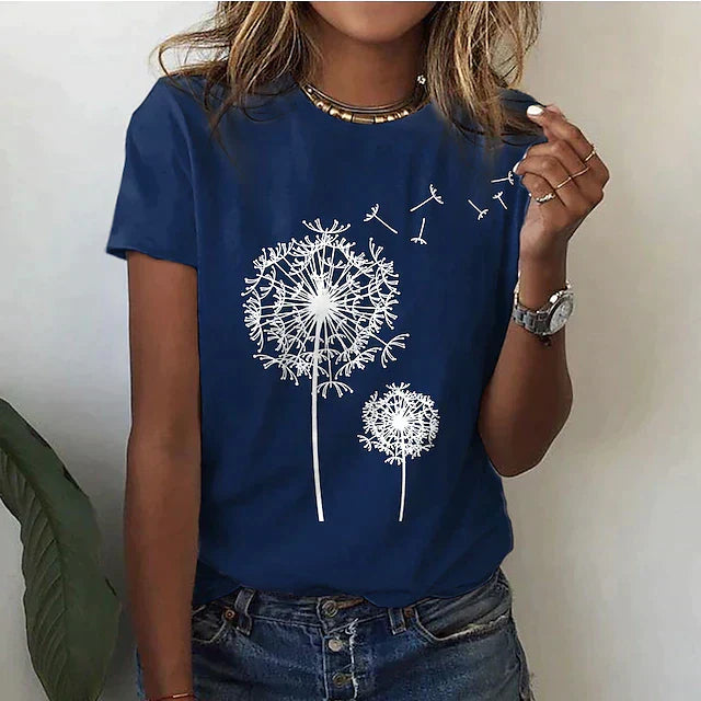 Ladies Summer T Shirt with a round neckline | Brief sleeve 3