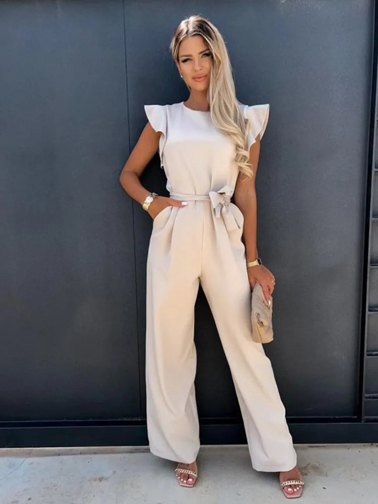 Ladies overall with ruffles | Long leg 5