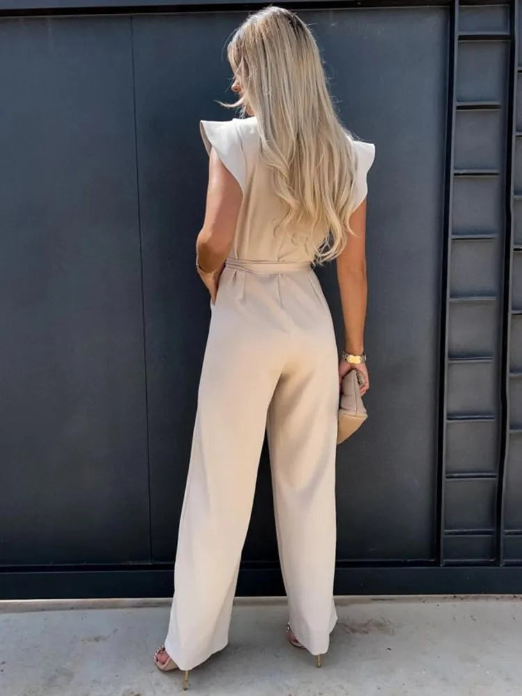 Ladies overall with ruffles | Long leg 6