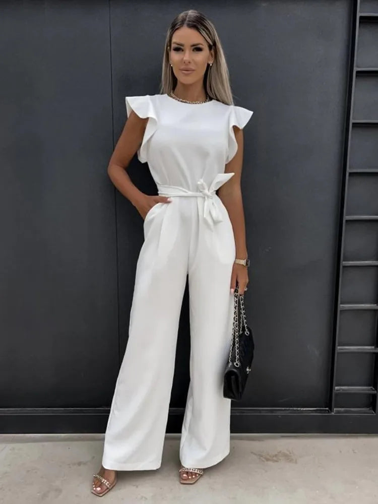 Ladies overall with ruffles | Long leg 8