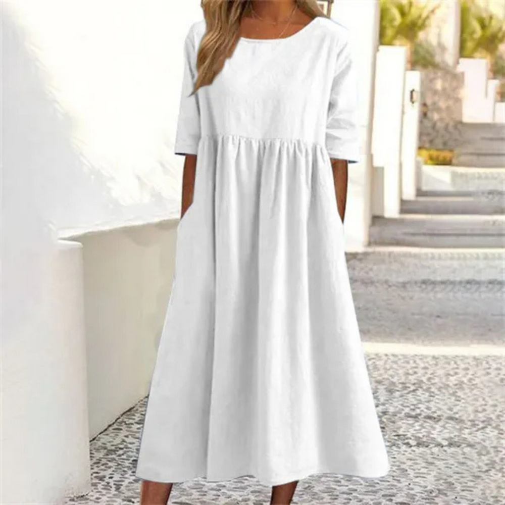 Light summer dress for women with a loose fit | Midi 0