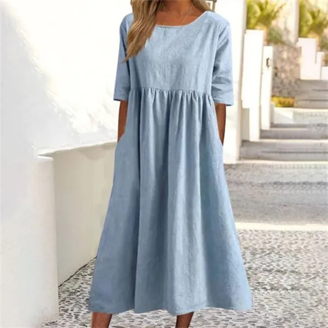 Light summer dress for women with a loose fit | Midi 1