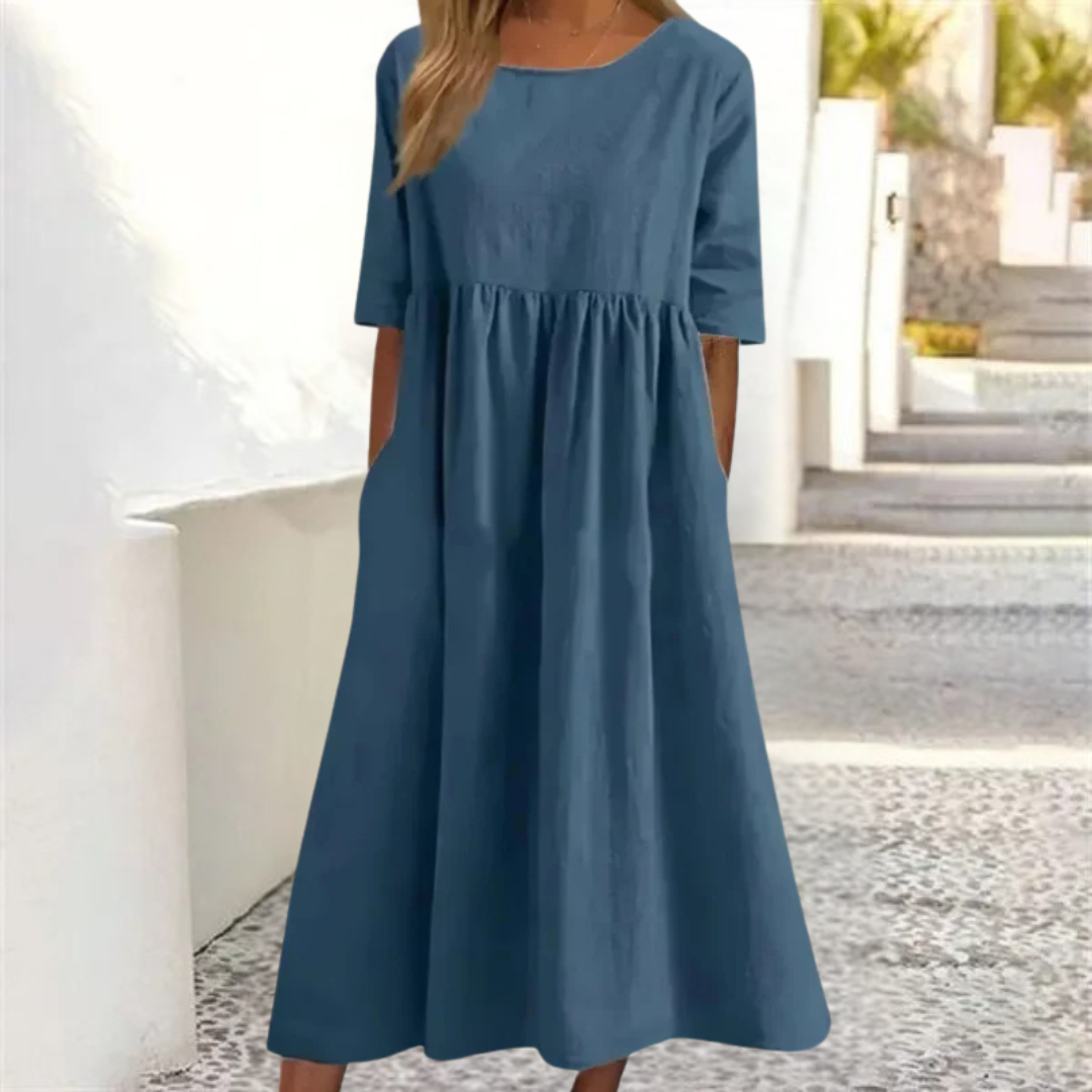 Light summer dress for women with a loose fit | Midi 2