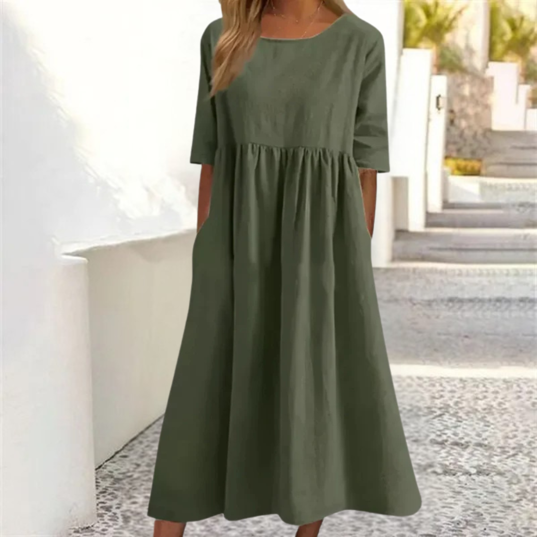 Light summer dress for women with a loose fit | Midi 3