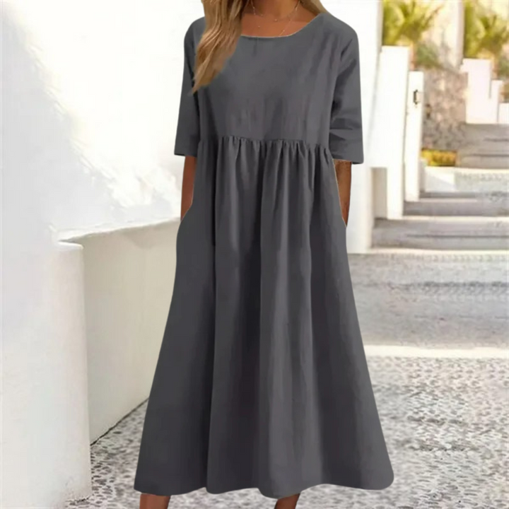 Light summer dress for women with a loose fit | Midi 6