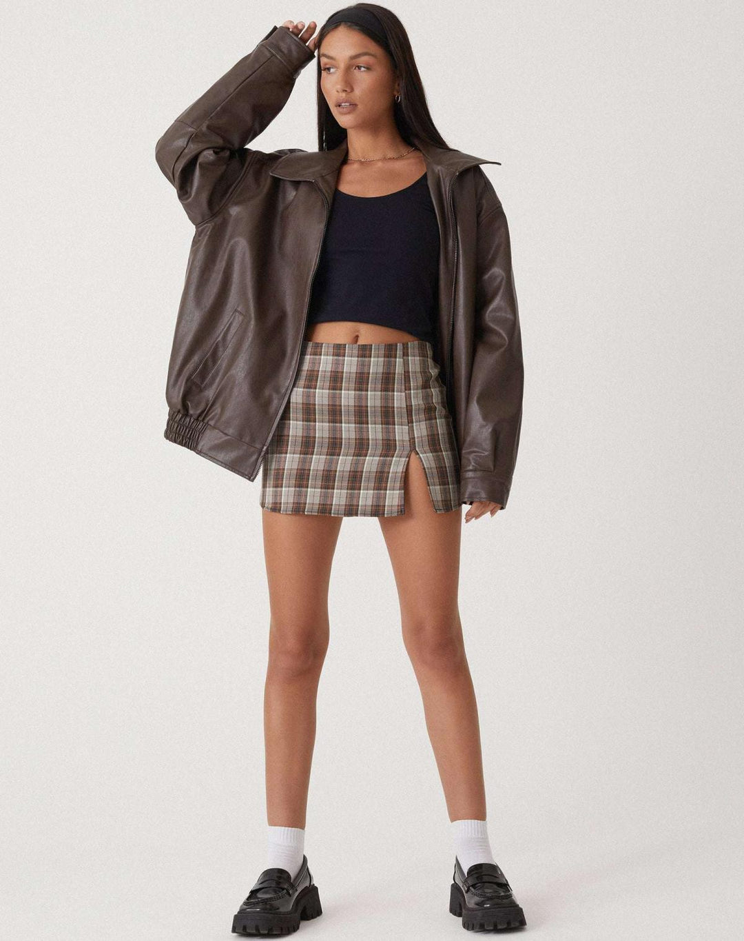 Loose leather jacket for women 0