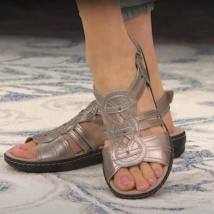 Alyssa | Women's Flat Sandals Multi Strap Walking