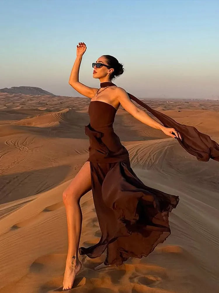 Luna’s Enchanted Motion High-Slit Maxi Dress 5