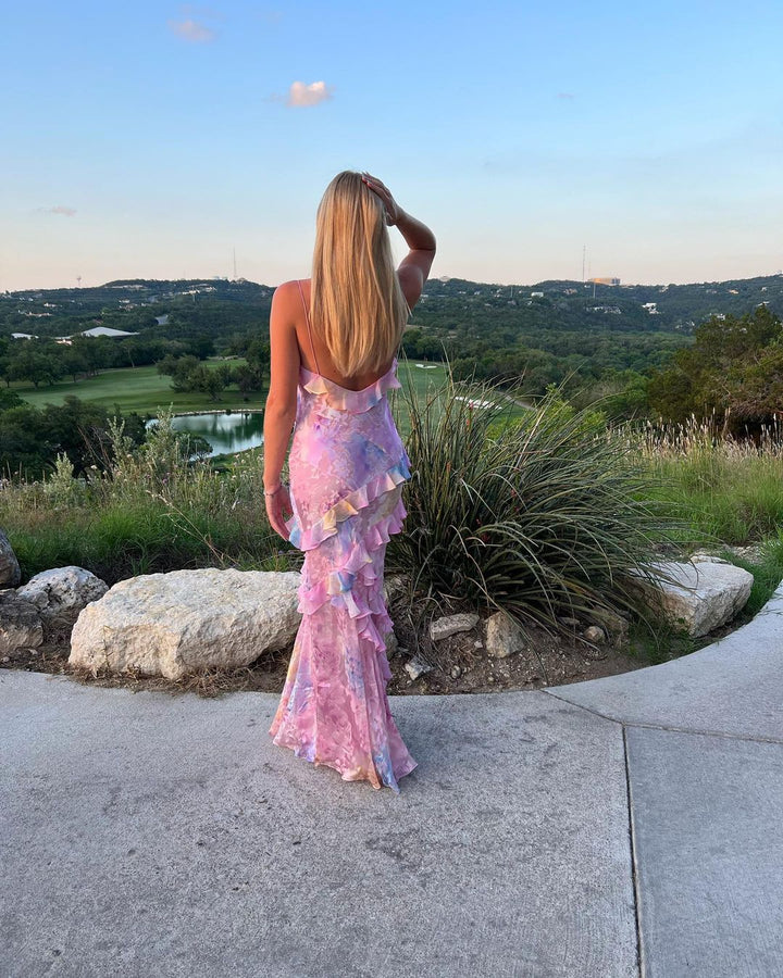 Luna’s Ethereal Flow Ruffle Maxi Dress 4