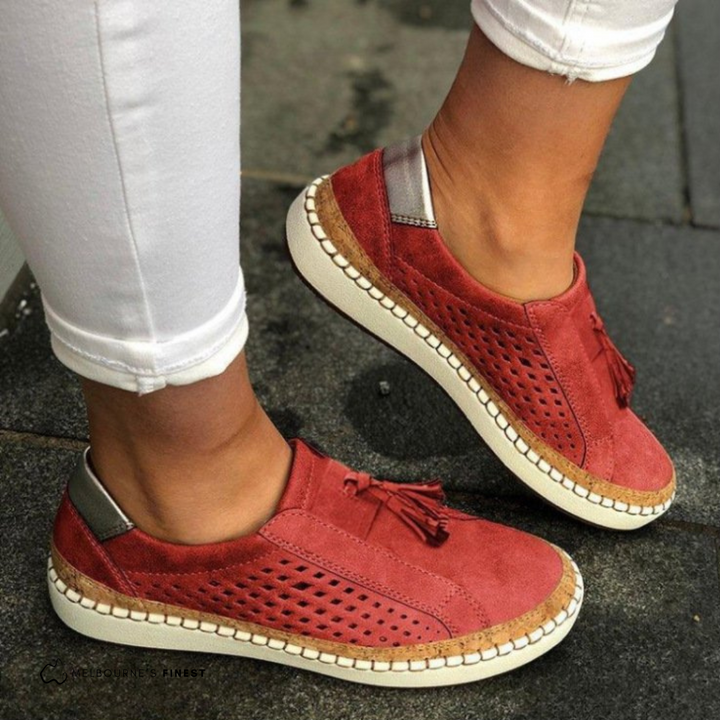 Perforated Slip On Shoes for Women