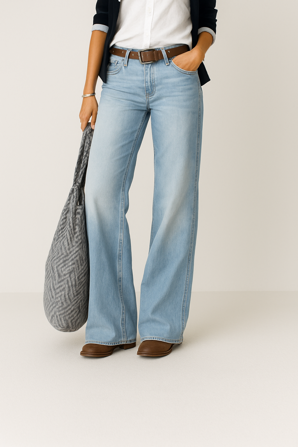Majken denim jeans with a wide leg 4