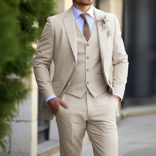 Men’s 3-Piece Wedding Guest Suit | Elegant 0