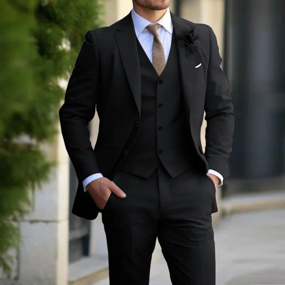 Men’s 3-Piece Wedding Guest Suit | Elegant 3