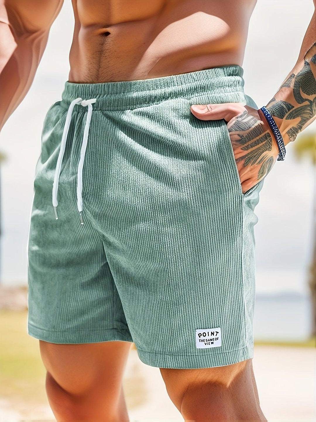 Men’s Casual Shorts - Elastic Waistband - Lightweight Breathable Fabric - Drawstring Fit 2