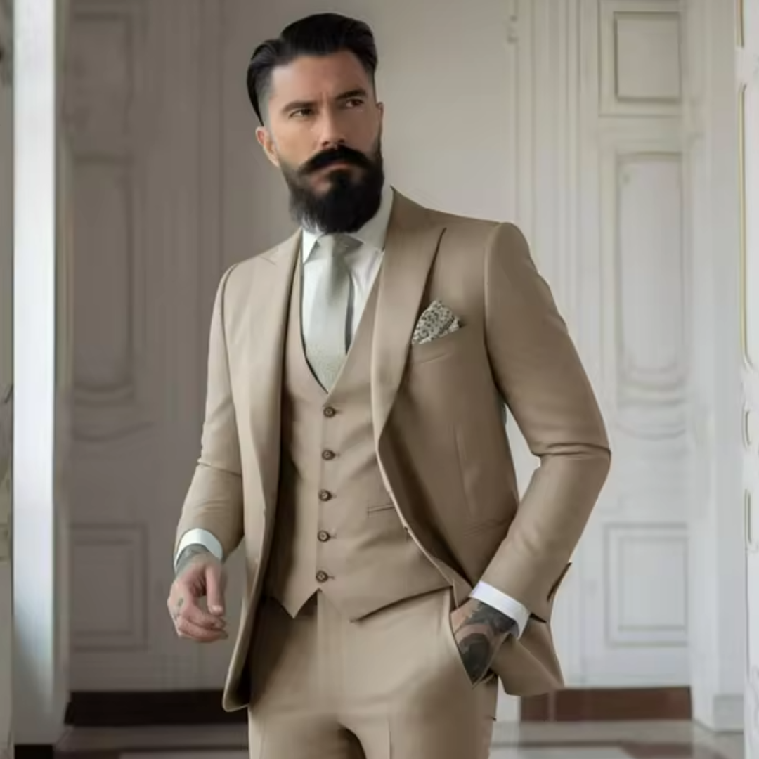 Men’s Classic 3-Piece Wedding Guest Suit | Formal 11