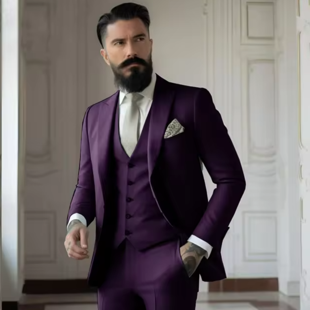 Men’s Classic 3-Piece Wedding Guest Suit | Formal 13
